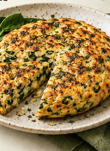 Tortilla de espinacas y queso en airfryer